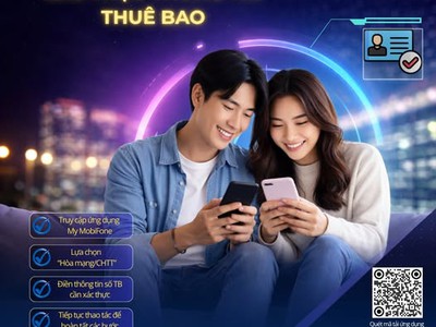 Xác thực thông tin thuê bao nhanh chóng, thuận tiện qua app My MobiFone 0