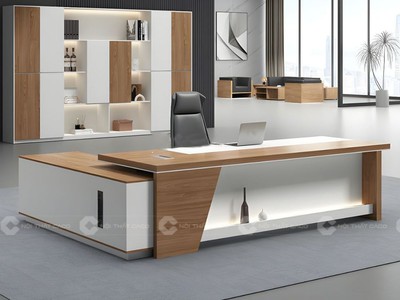 Bàn Giám Đốc Gỗ Công Nghiệp Chữ L Bền Đẹp 0