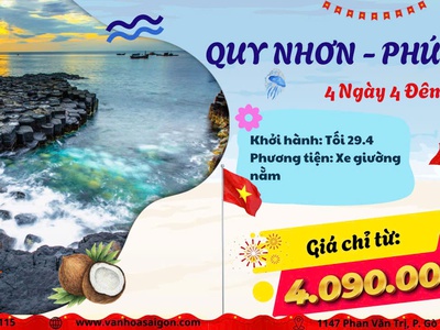 Chill Lễ 30.4 cùng Quy Nhơn - Phú Yên 4N4D 0