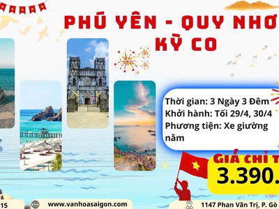 Quy Nhơn - Phú Yên Kỳ Co 3N3D lễ 30.4 0