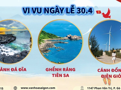 Quy Nhơn - Phú Yên Kỳ Co 3N3D lễ 30.4 3