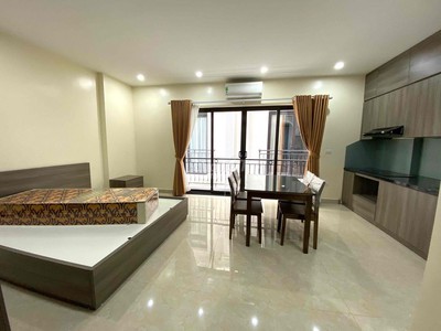 Cho thuê căn hộ studio đầy đủ đồ vào ở ngay, vị trí gần chợ, gần trường học Đường Đê Trần Khát Chân 2