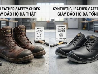 Nên chọn giày bảo hộ da thật hay da tổng hợp 0