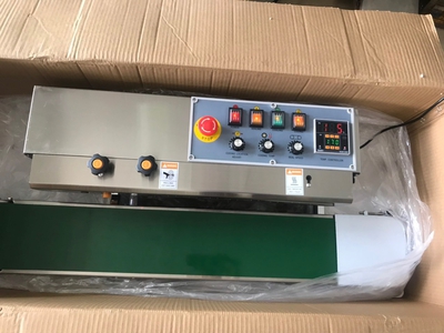 Máy hàn miệng túi cafe liên tục, máy ép bao bì nilong, máy hàn túi có đóng date 1