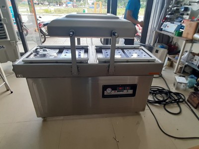 Máy hút chân không buồng đôi, máy hút chân không hải sản thịt cá, máy hút chân không hạt nông sản 1