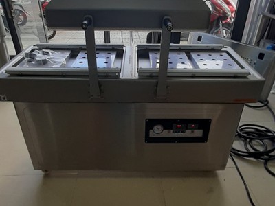 Máy hút chân không buồng đôi, máy hút chân không hải sản thịt cá, máy hút chân không hạt nông sản 2
