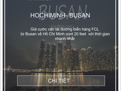 Giá Cước Vận Tải Biển Hàng FCL Từ Hồ Chí Minh Đến Busan 0