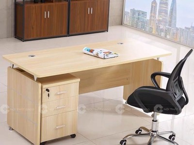 Bàn Giám Đốc Gỗ Công Nghiệp MDF Kèm Tab Di Động Đa Năng 2