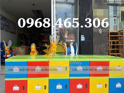 Tủ nhựa đựng balo cặp mầm non 0
