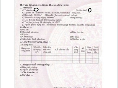 Bán đất KCN CÁI MÉP   BRVT   30.000 m 1