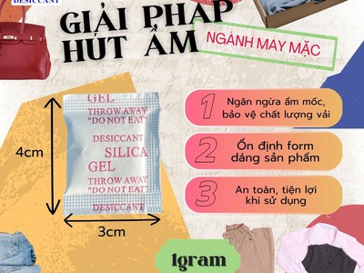 Gói hút ẩm có phải  chìa khóa  giữ quần áo luôn khô ráo khi xuất khẩu 0