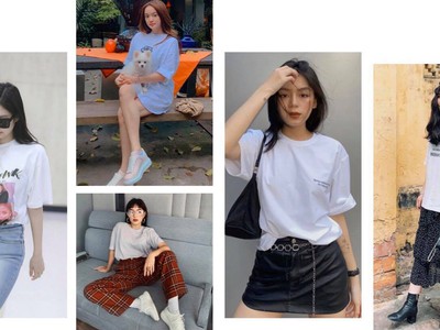 Mix áo thun trắng: 7 ngày mặc đẹp 1