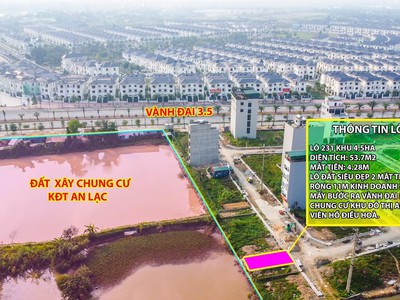 Thanh khoản lô đất cực hiếm khu đất dịch vụ 4.6 ha vân canh sát an lạc symphony 3 bước chân ra vành 2