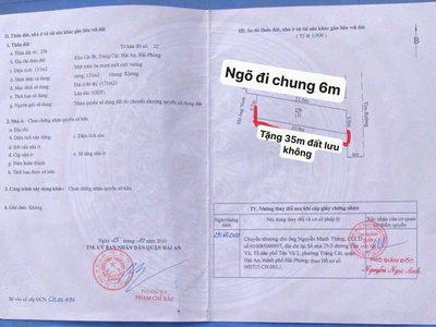 Bán đất lô góc mặt đường Cát Linh   Tràng Cát dt 131m2  50tr/m2 được tặng kèm thêm 35m liền kề. 2