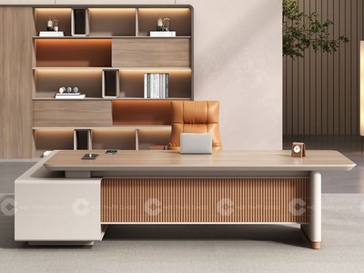 Bàn Giám Đốc Gỗ Công Nghiệp Chữ L Hiện Đại Cho Lãnh Đạo 1