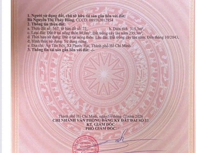  Bán Nhanh Lô Đất  Ven Biển Phước Hải Với 300 M2 Giá Chỉ 1 Tỷ 2