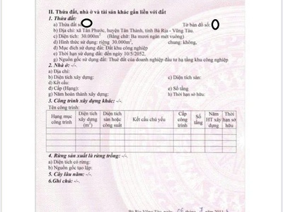 Bán đất KCN Cái Mép, Bà Rịa   Vũng Tàu 30.000m 1