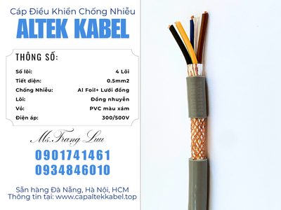 ​​​​​​​Cáp 4x0.5 chống nhiễu Altek Kabel sẵn Bắc Ninh, Bắc Giang, Hưng Yên, Thanh Hóa 0