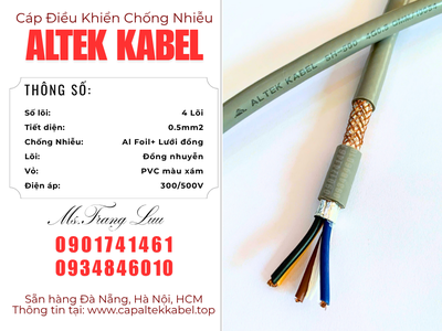 ​​​​​​​Cáp 4x0.5 chống nhiễu Altek Kabel sẵn Bắc Ninh, Bắc Giang, Hưng Yên, Thanh Hóa 1