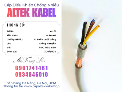 ​​​​​​​Cáp 4x0.5 chống nhiễu Altek Kabel sẵn Bắc Ninh, Bắc Giang, Hưng Yên, Thanh Hóa 2