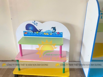Kệ góc mầm non,kệ cá nhân mầm non, kệ học liệu nhà trẻ 4