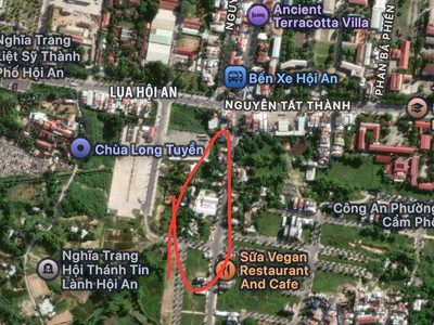 HỘI AN   Đất 2 Mặt tiền đường Lê Hồng Phong 340m2 ngang 12m sát cạnh khu lâm sa, tu lễ 0