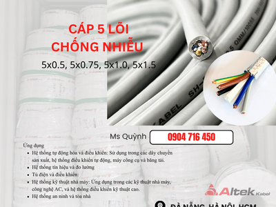 Cáp điều khiển Altek Kabel 5x0.5,5x0.75,5x1.0,5x1.5 DVV 0