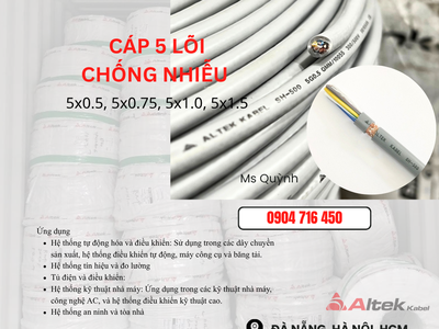 Cáp điều khiển Altek Kabel 5x0.5,5x0.75,5x1.0,5x1.5 DVV 2