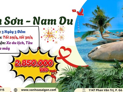 Hòn Sơn Nam Du 3N3D Lễ 30.4 0