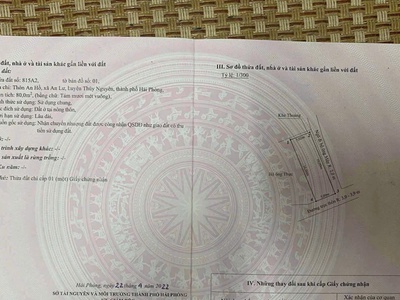 Bán lô đất tại An Lư, Phường Hòa Bình, Giá 2,x tỷ 0