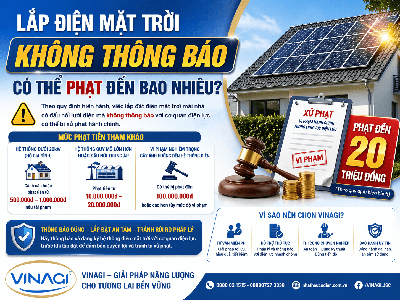 Phạt tiền nếu lắp điện mặt trời không thông báo 0