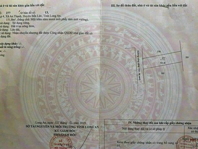 Sở hữu ngay đất thổ cư - giá tốt - vị trí đắc địa tại bến lức   ấp 4, an thạnh   sát kdc nam long 3