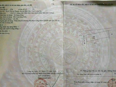 Sở hữu ngay đất thổ cư - giá tốt - vị trí đắc địa tại bến lức   ấp 4, an thạnh   sát kdc nam long 4