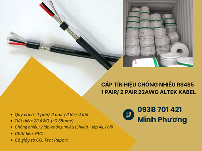 Cáp tín hiệu chống nhiễu RS485 1 Pair/ 2 Pair 22AWG   Giá tốt, sẵn kho, giao nhanh 2