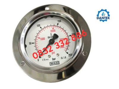 Dantek phân phối Đồng hồ áp suất Wika 213.53 chân sau ở Bạc Liêu đáp ứng đo áp chính xác 0