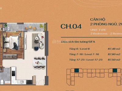 Bán căn hộ 2pn, 2wc - 87 m2 view đông nam - full nội thất , giá 4,75 tỷ, - vung tau centre 0
