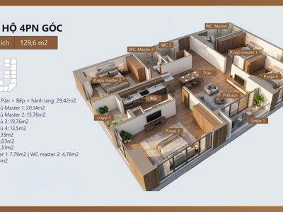 Căn Hộ View Hồ Iconia Lakeside  Mipec 54 Tố Hữu  Giá Chỉ 109Tr/m2, Full Nội Thất 6