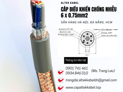 Cáp điều khiển Altek Kabel 6x0.75 chống nhiễu sẵn Hà Nội, Hưng Yên, Bắc Ninh 1