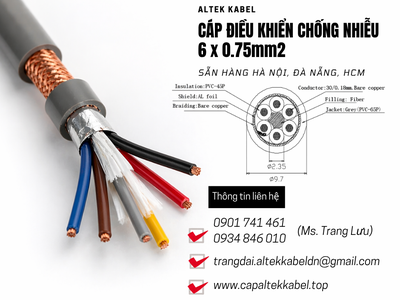 Cáp điều khiển Altek Kabel 6x0.75 chống nhiễu sẵn Hà Nội, Hưng Yên, Bắc Ninh 2
