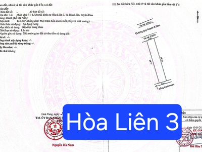 Bán đất tđc hòa liên 3 - dt 141m2 - phường liên chiểu 0