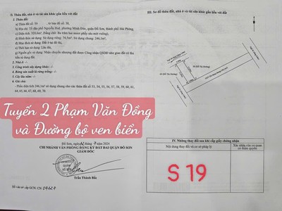 Bán đất tuyến 2 Phạm Văn Đồng, Minh Đức, Đồ Sơn, Hp 0