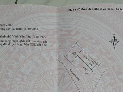 Bán đất trục chính Đôn Hậu, Khai Quang, Vĩnh Yên, Vĩnh Phúc. DT 76m2 giá chỉ 2,2 tỷ 0