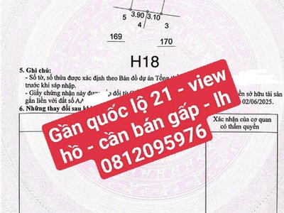 Bán gấp thu hồi vốn bán đất ngoại thành hn mặt tiền 7m sát hồ sinh thái sổ đỏ sẵn sàng. 1