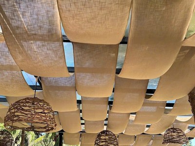 Vải bố trang trí và decor trần nhà 6