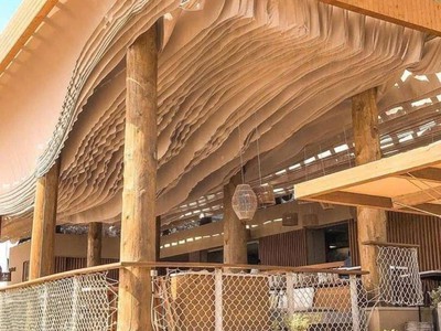 Vải bố trang trí và decor trần nhà 5