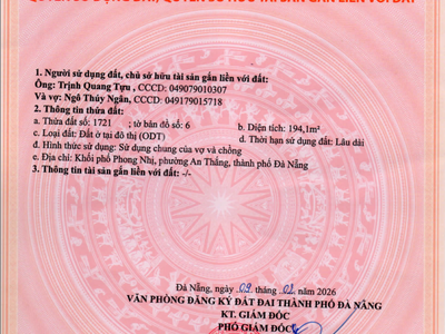Cần bán lô đất 194m2   Ngang 10m   Vi trí đẹp tại phường An Thắng, Đà Nẵng 0