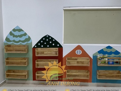Kệ sách montessori ,kệ sách mầm non chất lượng cao 3