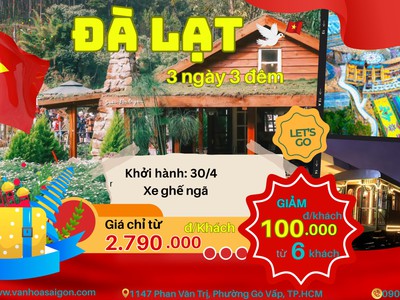 Đà Lạt giá sốc 30.4 0