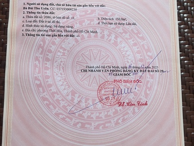 Chính chủ cần bán đất thổ cư phường Thới Hoà, TP.Hồ Chí Minh 0