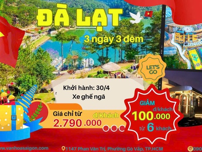 Đà Lạt Giá Shock 3n3đ 0
